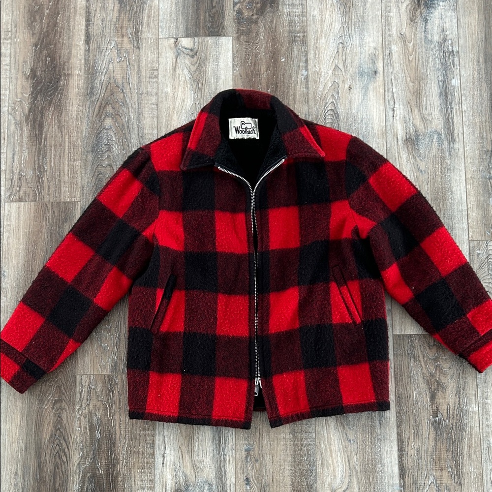 Vintage 1970s Woolrich Buffalo Plaid Wool Jacket